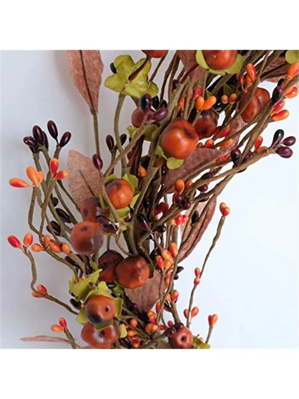 Mini Pumpkin Pip Berry Wreath for Front Door 12 Inches Fall Wreath Indoor